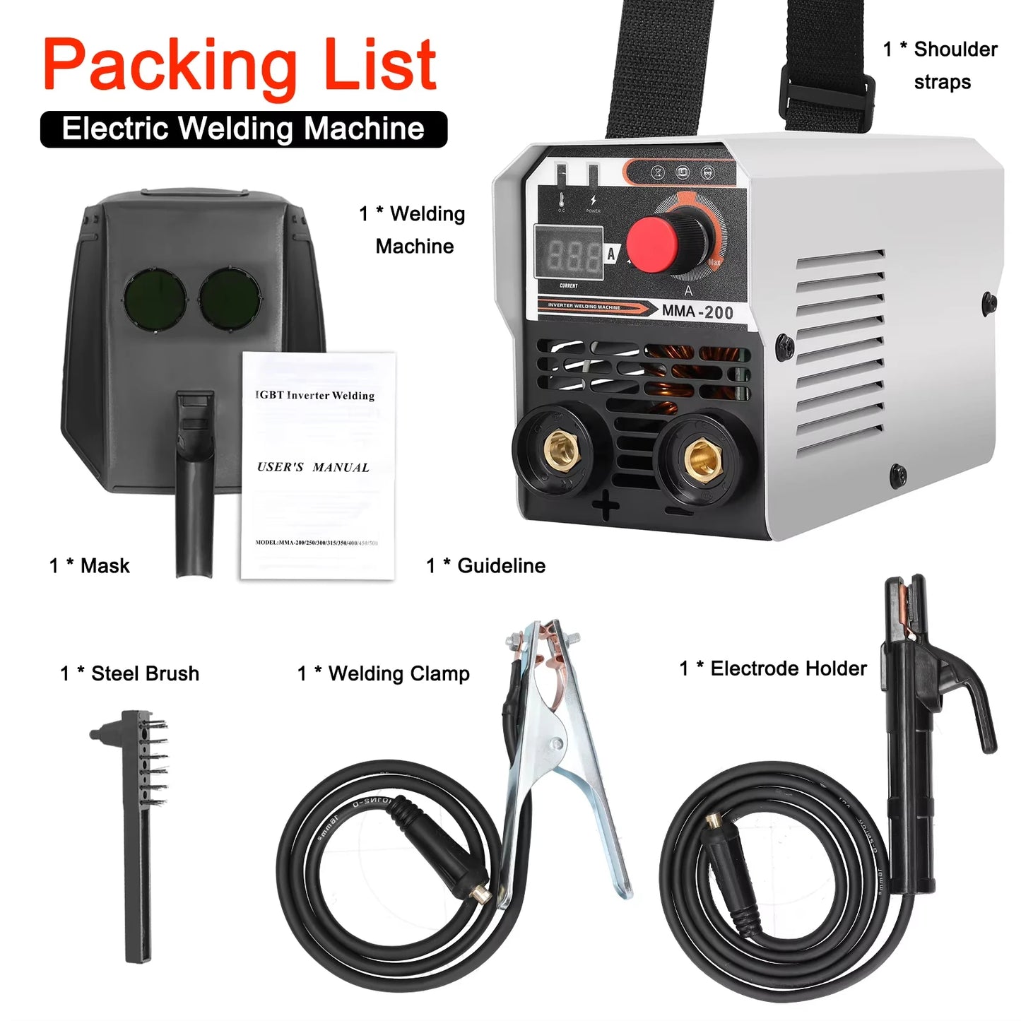 MIG MMA welding machine 2-in-1 220V inverter IGBT automatic wire feeding contact welding gas arc welding machine
