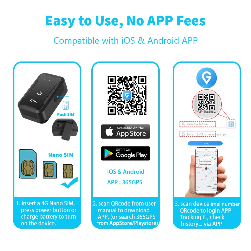 GPS Tracker 4G Mini GPS Tracker Car 4G GPS Tracker Mini GPS Locator Magnet IP67 GPS Car Tracker Tamper Alert