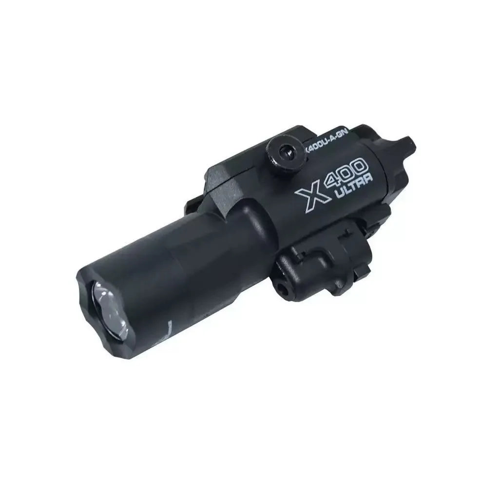 X400U Tactical Flashlight with Laser Sight, Dual-Mode White Light & Red Laser, One-Button Switch, Aircraft Aluminum Alloy, Quick