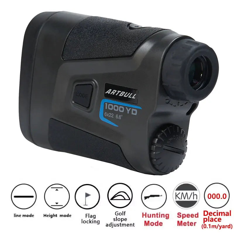 ARTBULL Golf Laser Rangefinder 1000M 650M Telescope with Flag-Lock Slope Pin Distance Meter for Hunting Monocular